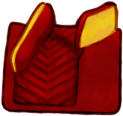 Gold and Red Medieval Saddle